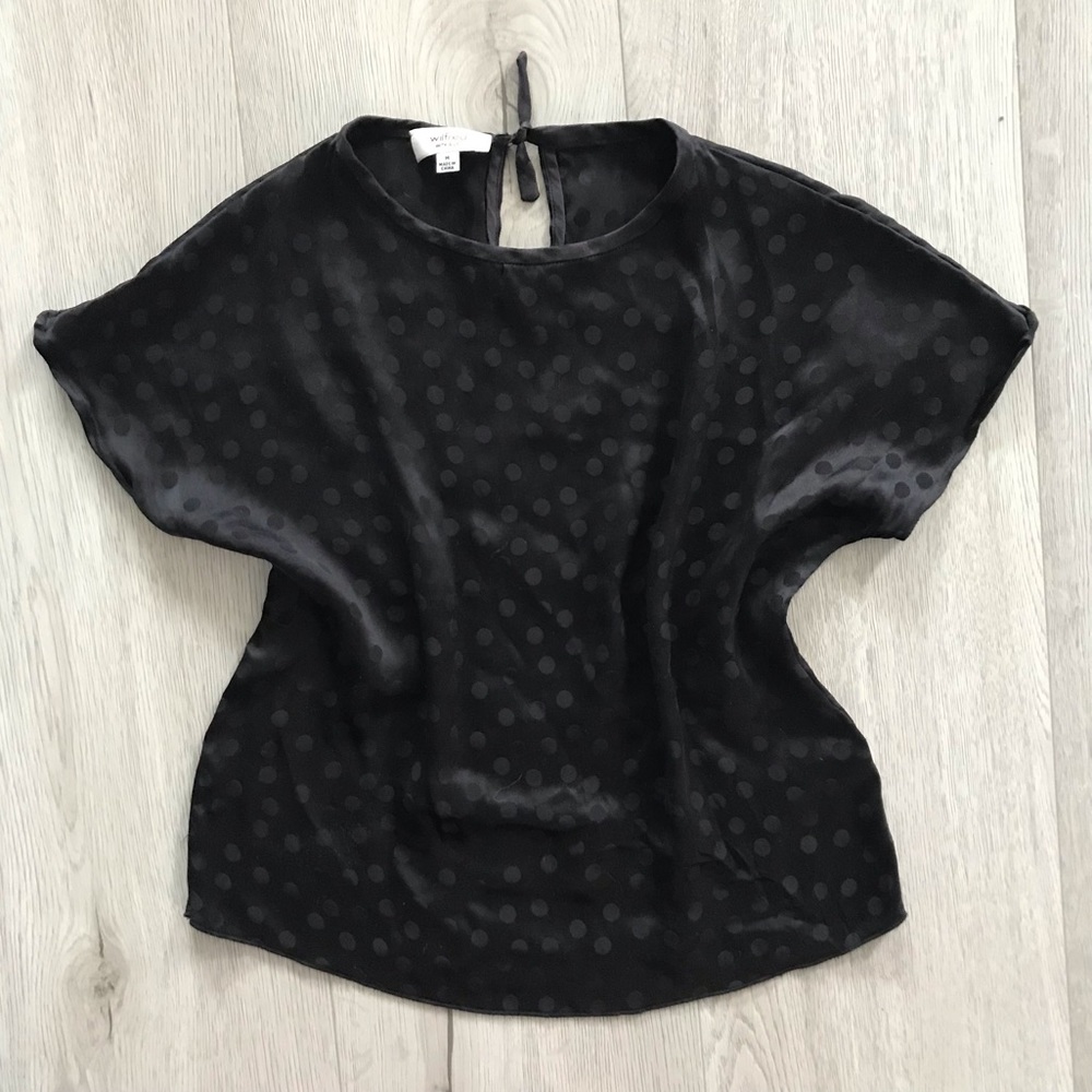 Wilfred Black Polka Dot Blouse